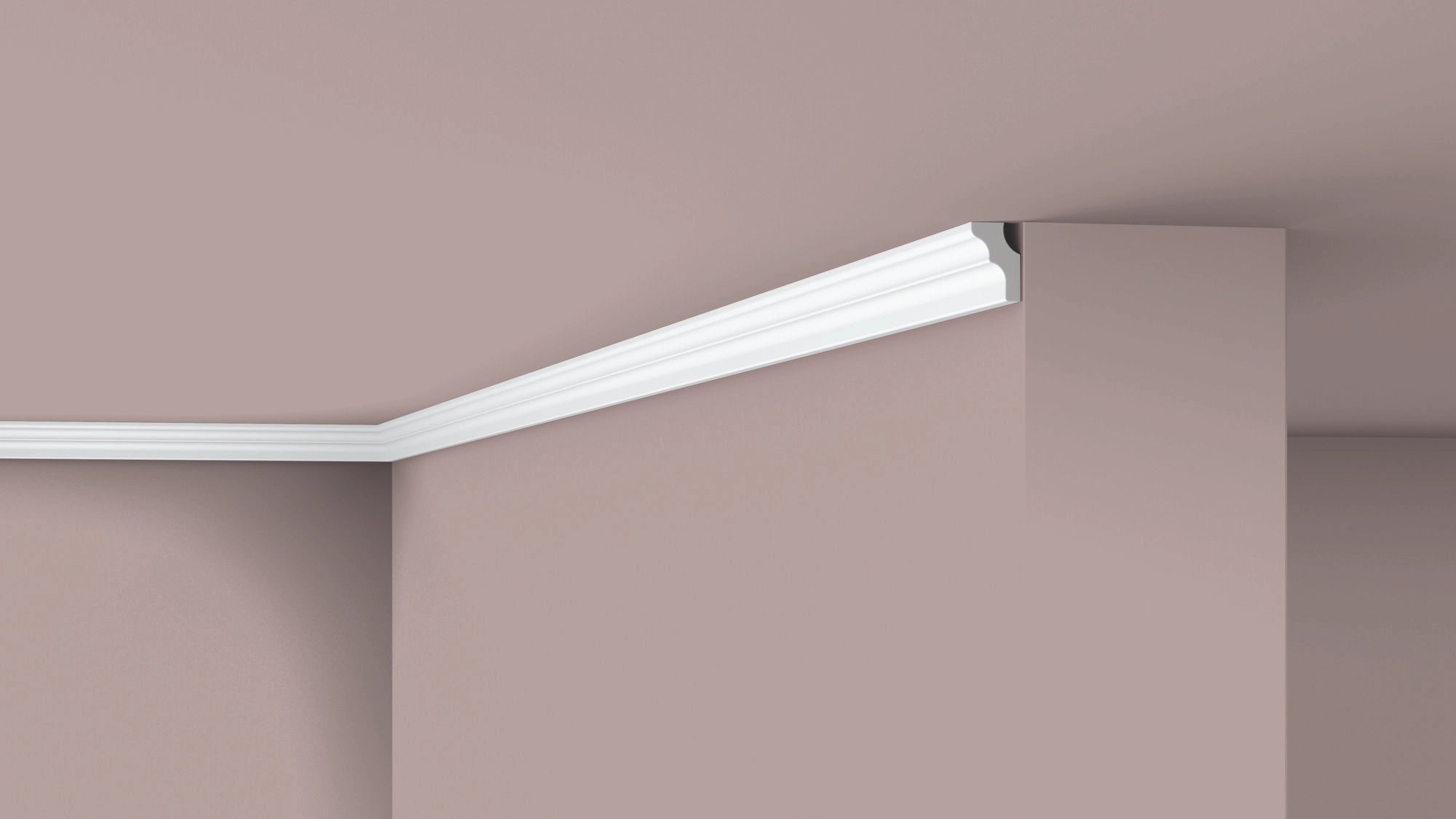 NOMASTYL® NMC 2m Ceiling Coving on plain wall and ceiling Decormania UK